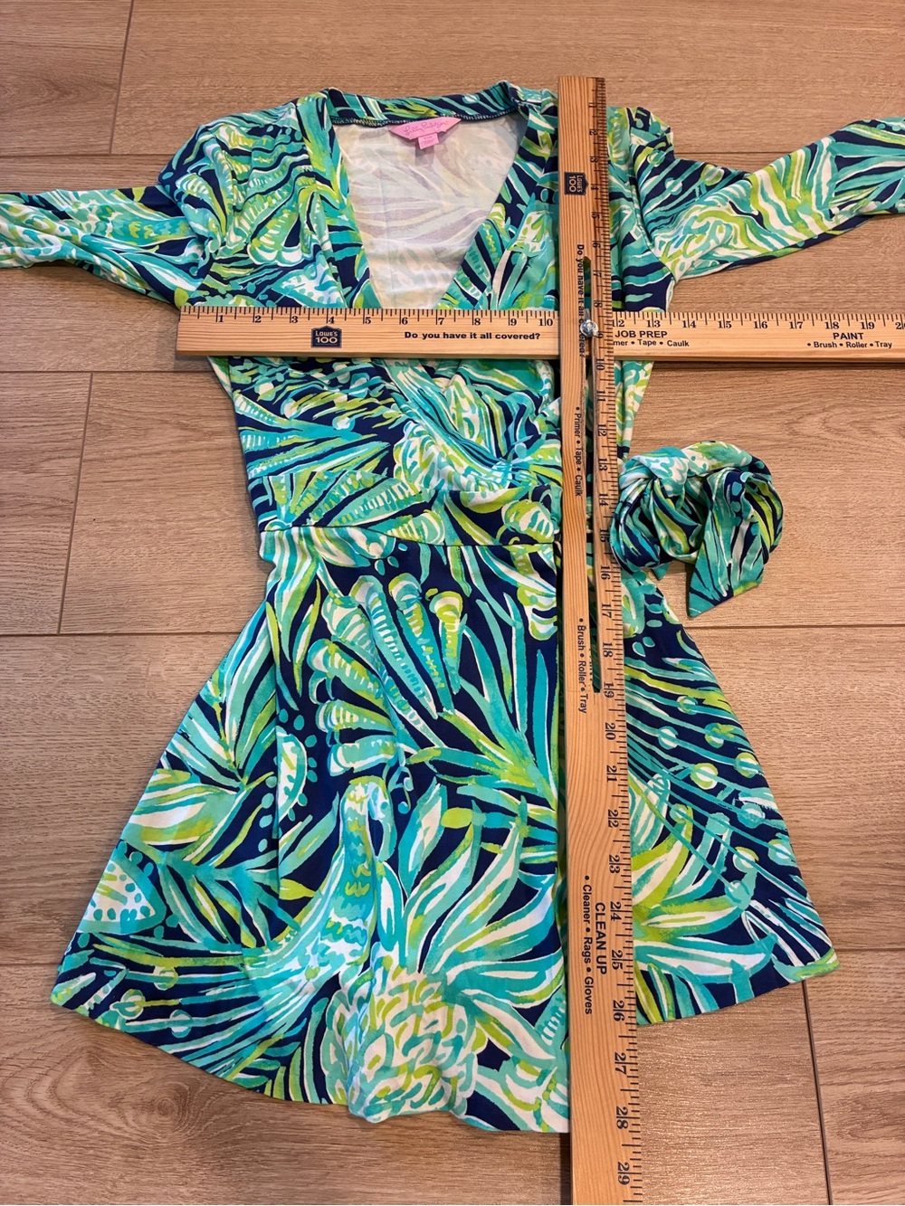 Lilly Pulitzer Women’s Karlie Wrap Romper Blue Green Size XXS - Picture 4 of 7